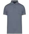 NS227 Native Spirit Terry Towel Polo Shirt mineral grey colour image